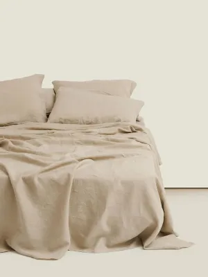 100% Linen Sheet Set in Natural