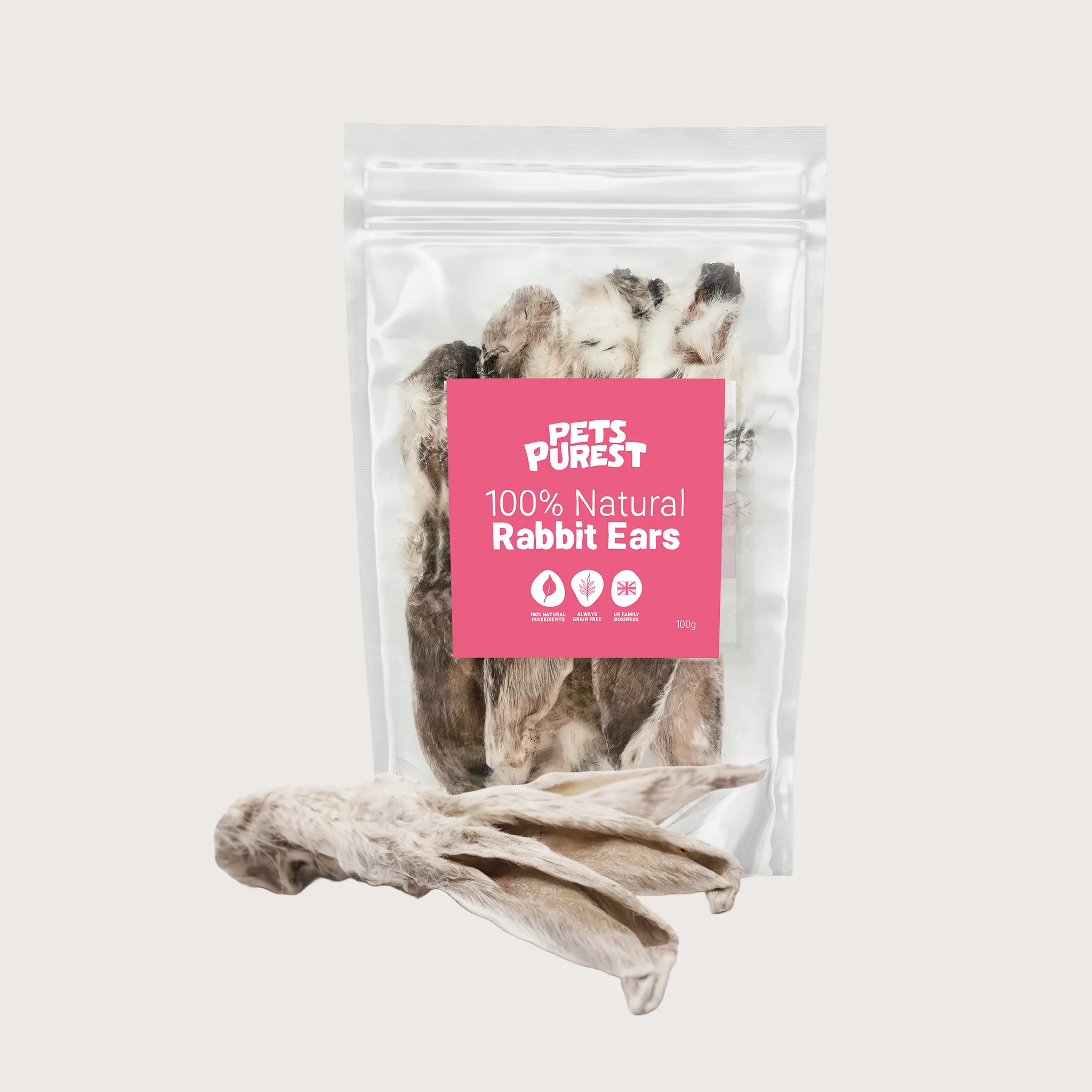 100% Natural Rabbit Ears | 100g