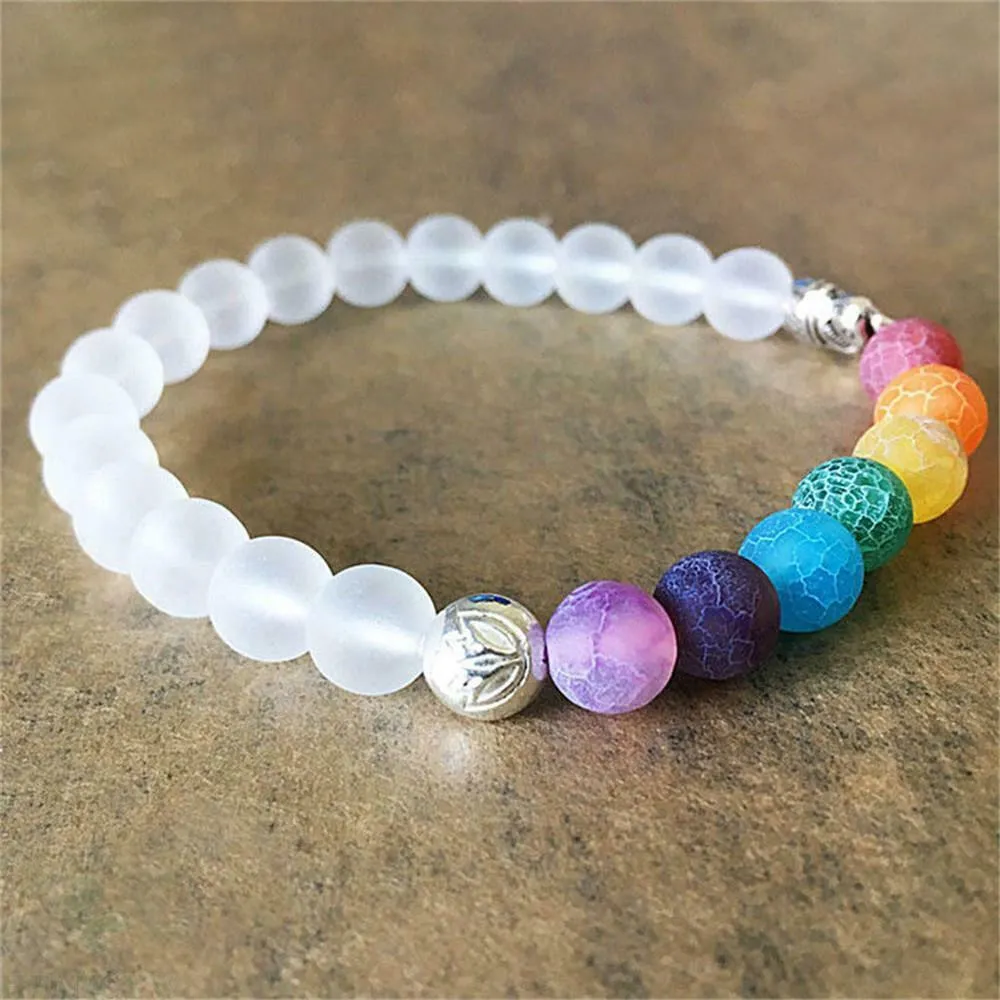 8mm Round Natural Frosted Bead Stone Elephant Bracelet