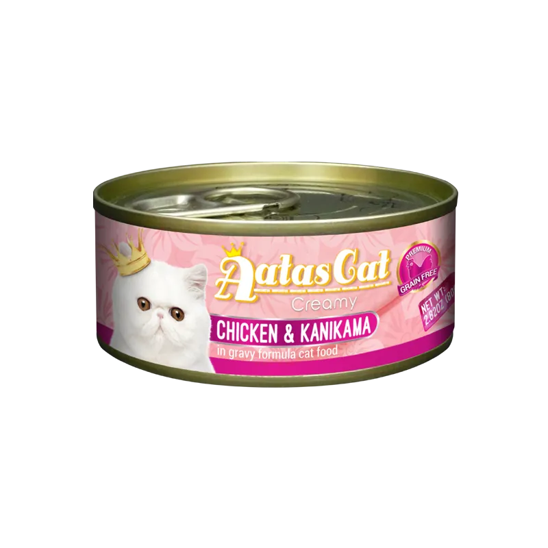 Aatas Cat Creamy Chicken & Kanikama in Gravy 80g