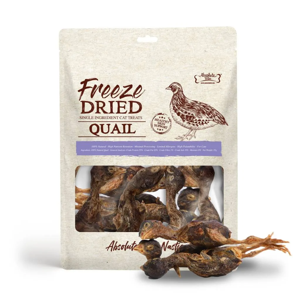 Absolute Bites Cat Freeze-Dried Quail 25g