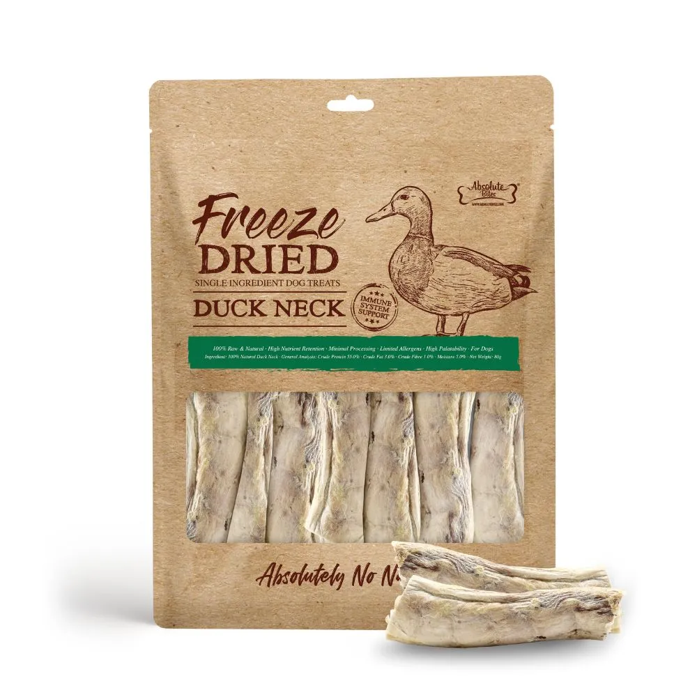 Absolute Bites Dog Freeze-Dried Duck Neck 60g