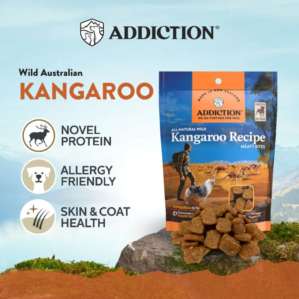 Addiction Dog Kangaroo Meaty Bites 113g