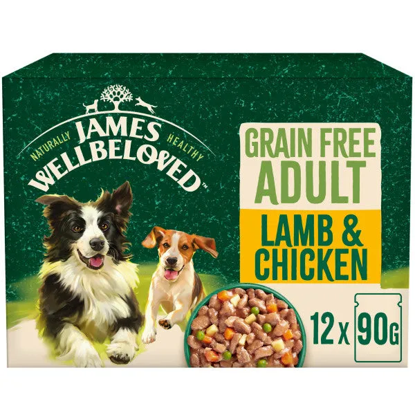 Adult Lamb & Chicken in Gravy Grain Free Wet Dog Food Pouches