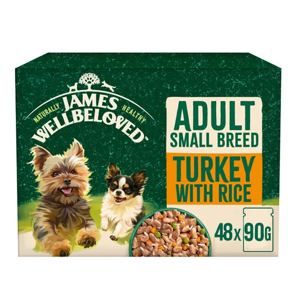 Adult Turkey & Rice Small Breed Wet Dog Food Pouches