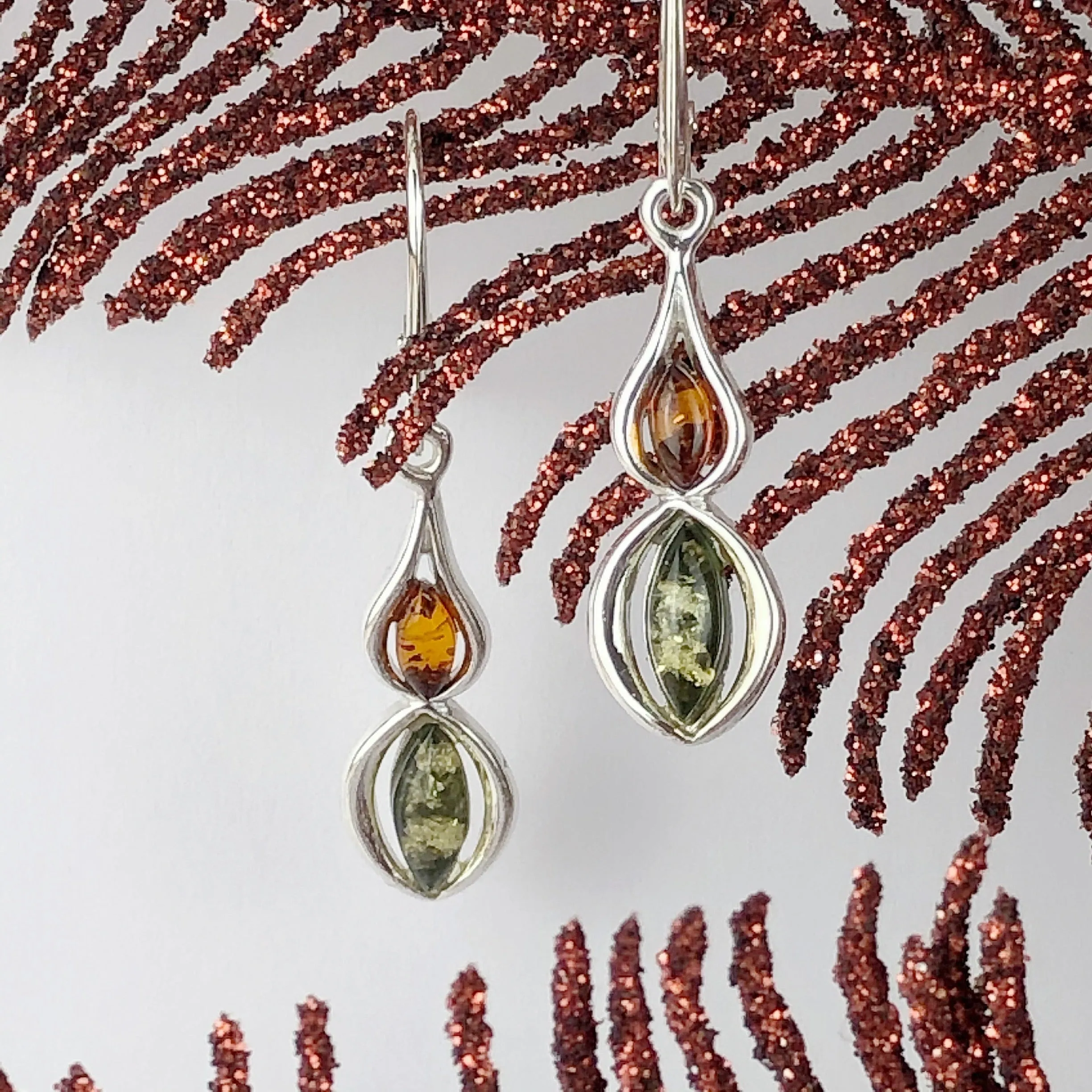 Amber Orchid Earrings - VE578