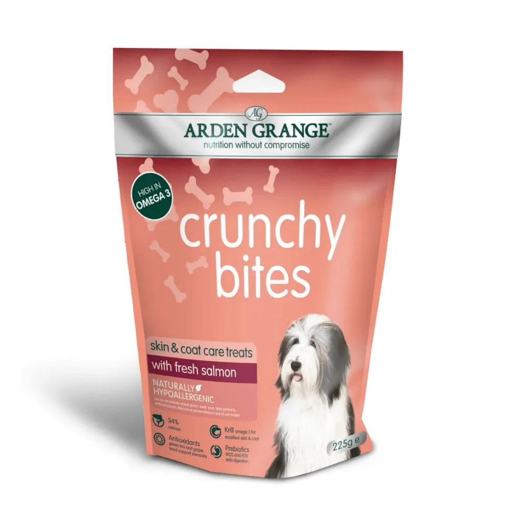 Arden Grange Crunchy Bites Salmon Dog Treats 225g