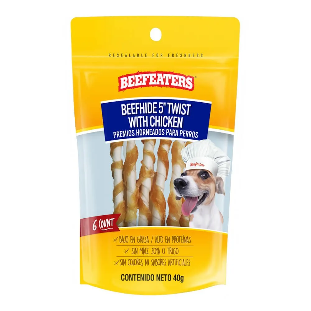 Beefeaters Beefhide 5" Twists with Chicken