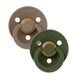 BIBS Pacifier 2 PK Hunter Green/Dark Oak