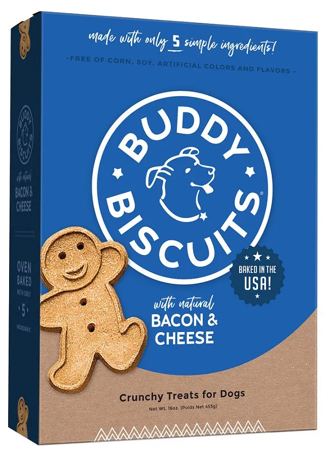 Buddy Biscuits Healthy Whole Grain Oven Baked Biscuit Treats - 2 Sizes