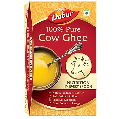 Dabur 100% Pure Daanedaar Cow Ghee with Rich Aroma | Naturally improves digestion and boosts immunity -1L