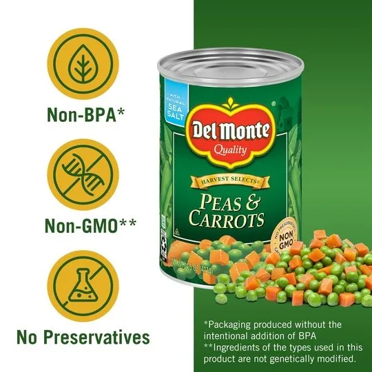 Del Monte Peas & Carrots, Canned Vegetables, 14.5 oz Can