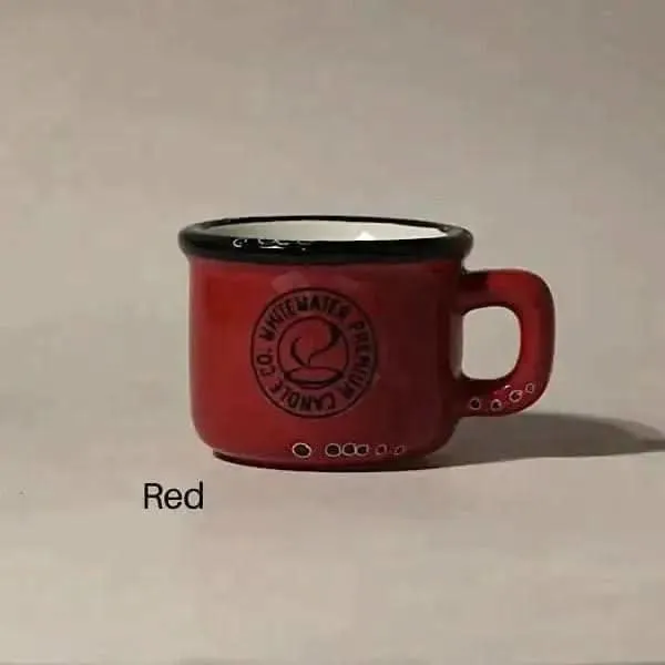 Espresso Mug Candle Red Pom A no