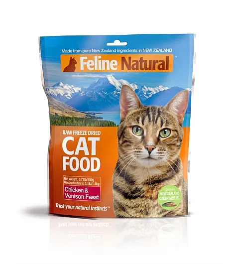 Feline Natural Chicken & Venison Freeze Dried Cat Food 350g