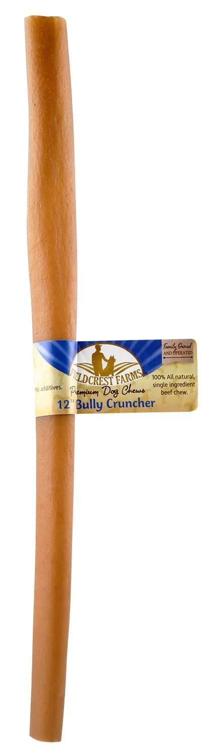 Fieldcrest Farms Bully Crunchers Bully Stick Dog Treats, 12"