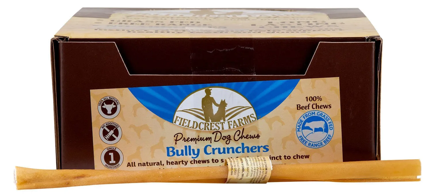 Fieldcrest Farms Bully Crunchers Bully Stick Dog Treats, 12"