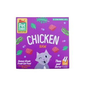 *FROZEN* PetCubes Cat Raw Chicken 1.28kg (4 x 320g)