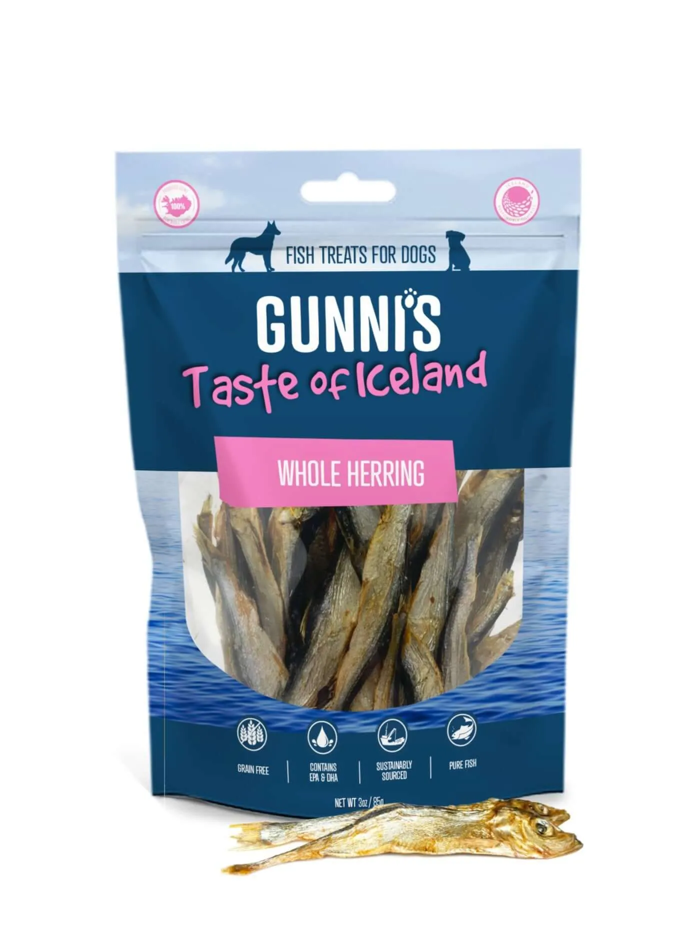 GUNNI'S Whole Herring Dog Treats 85g