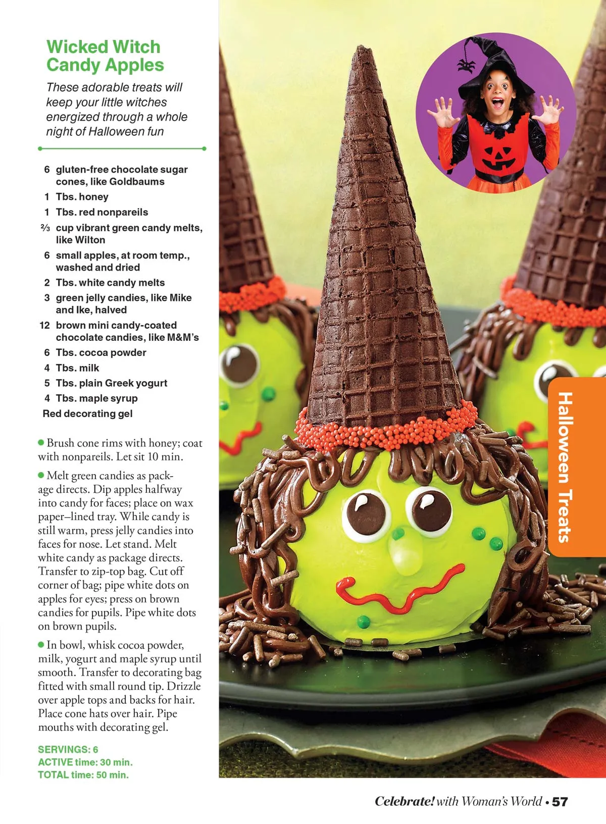 Halloween Treats - Celebrate With Woman's World: 93 Festive Treats, Easy-To-Follow Recipes, Wicked Witch Candy Apples, Frankenstein Fruit Roll-Ups, Mummified Baked Brie & Thanksgiving Bonus Recipes!