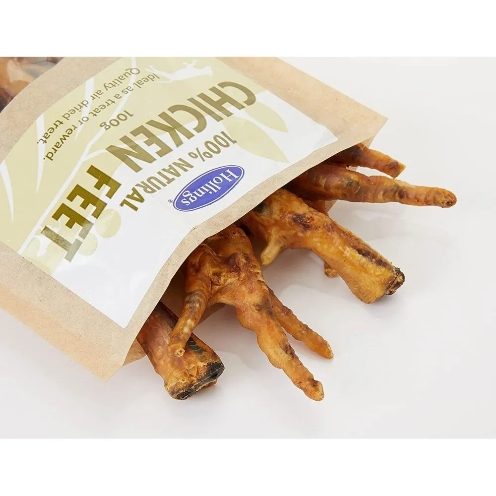 Hollings 100g Natural Chicken Feet Dog Treats