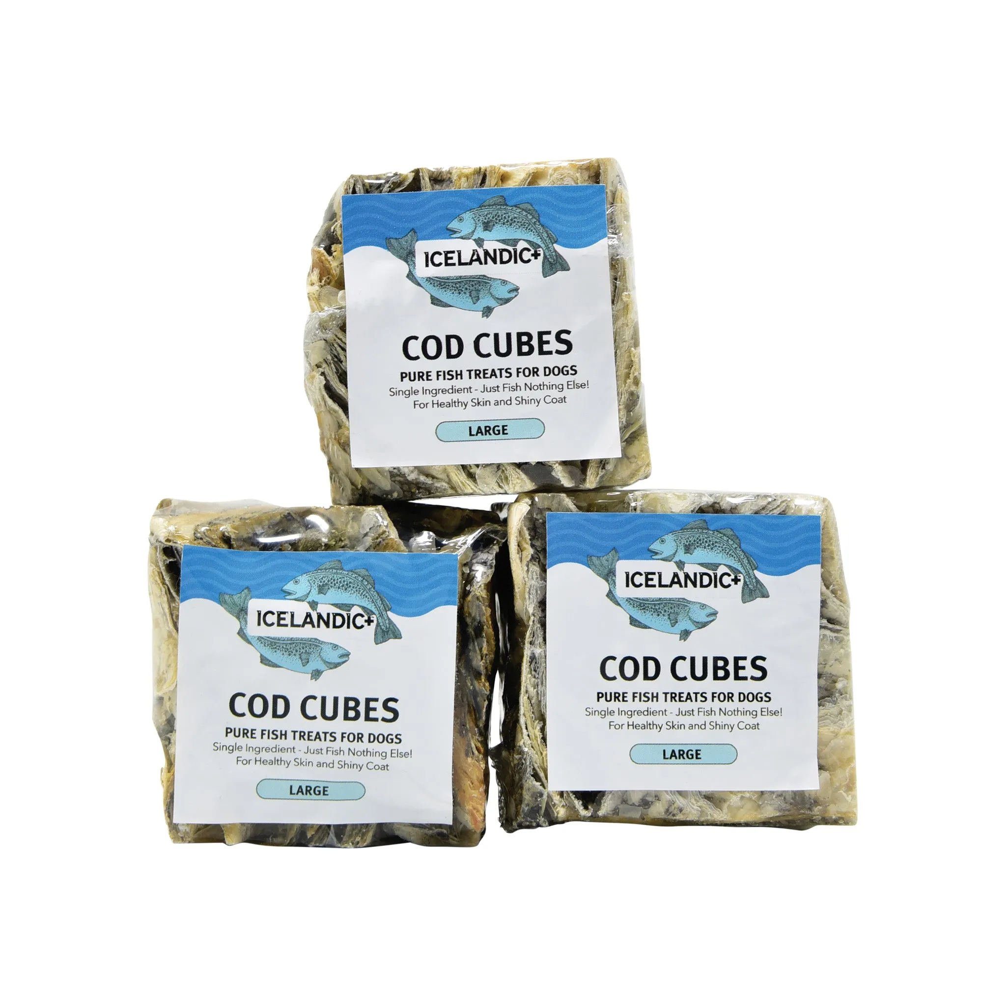 Icelandic  Large Cod Skin Cube Dog Treats