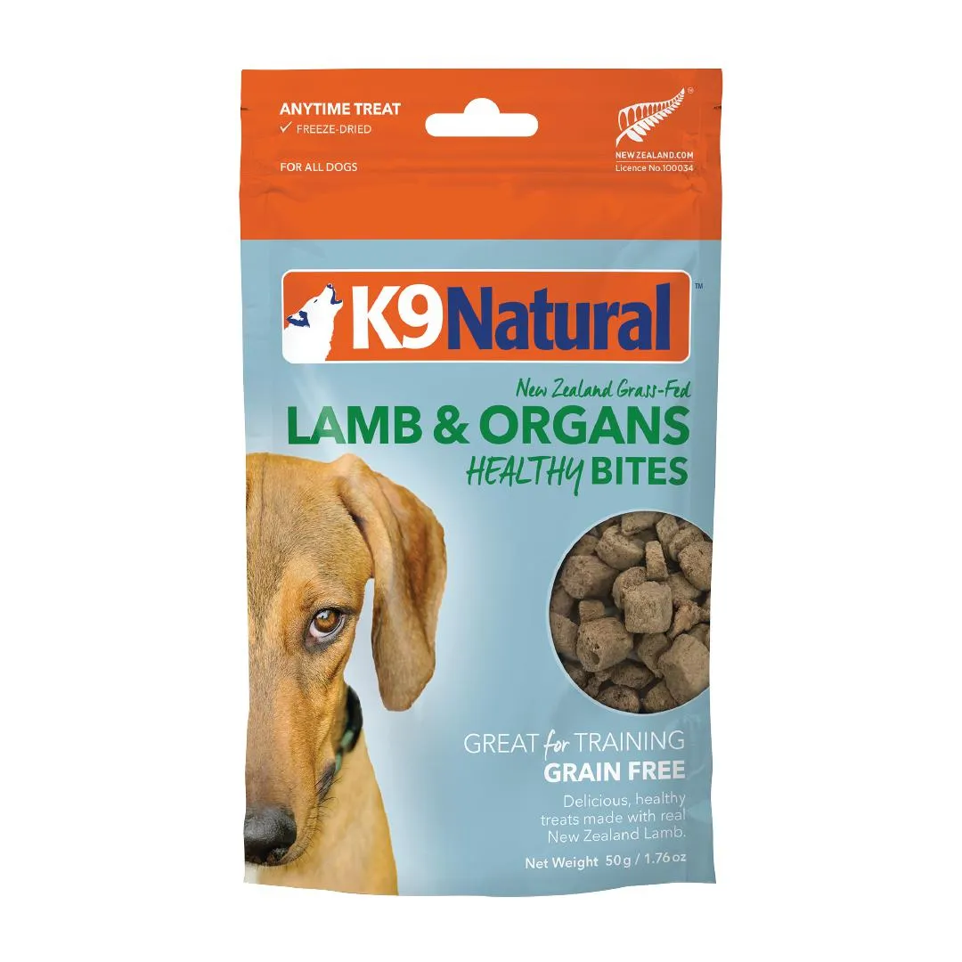 K9 Natural Lamb Healthy Bites Freeze Dried Treats for Dogs 50g