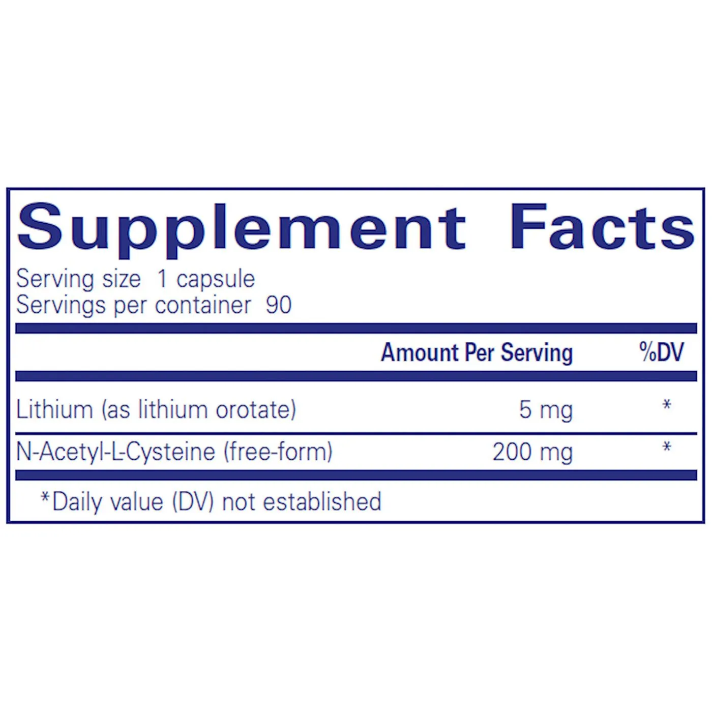 Lithium (Orotate) 5 mg by Pure Encapsulations