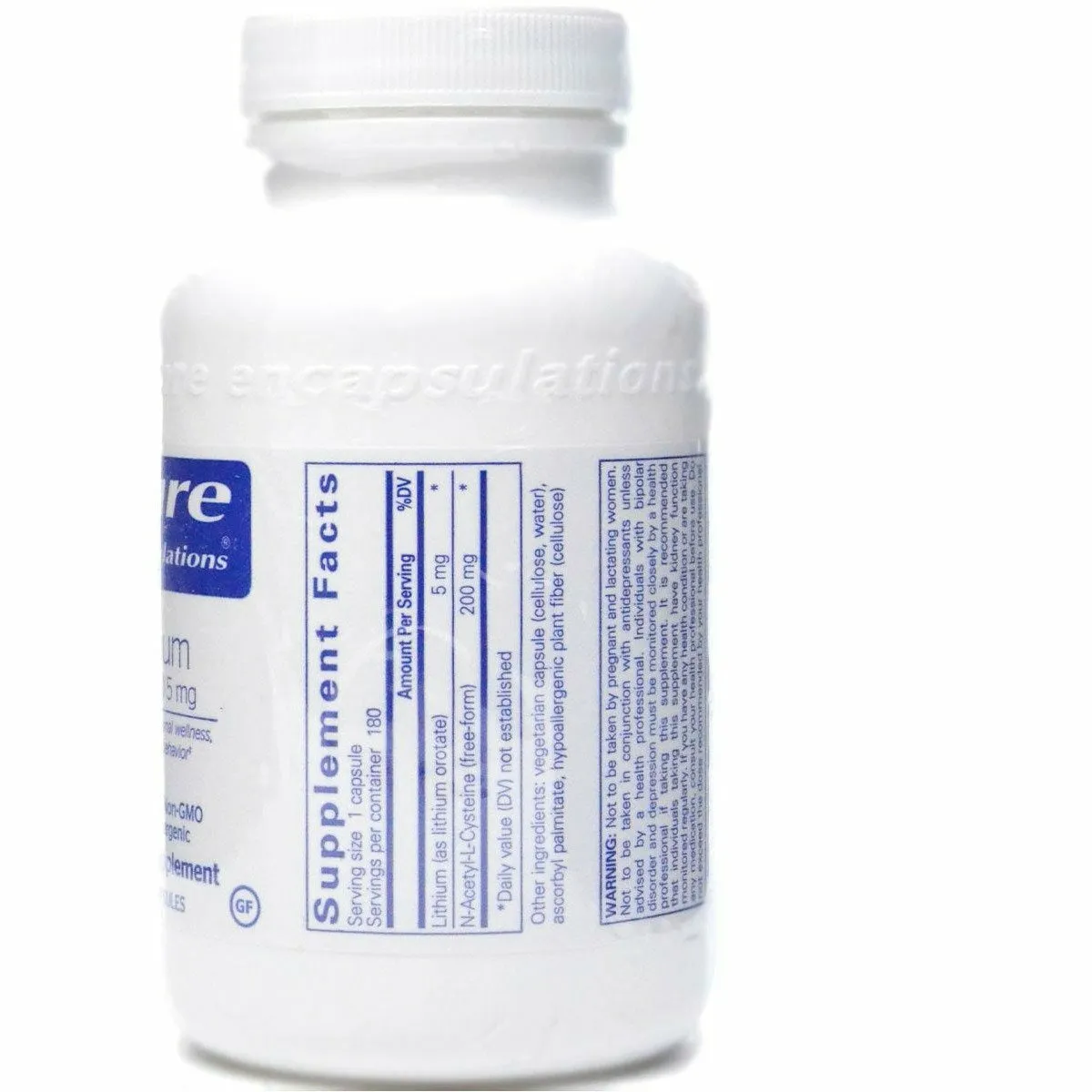 Lithium (Orotate) 5 mg by Pure Encapsulations