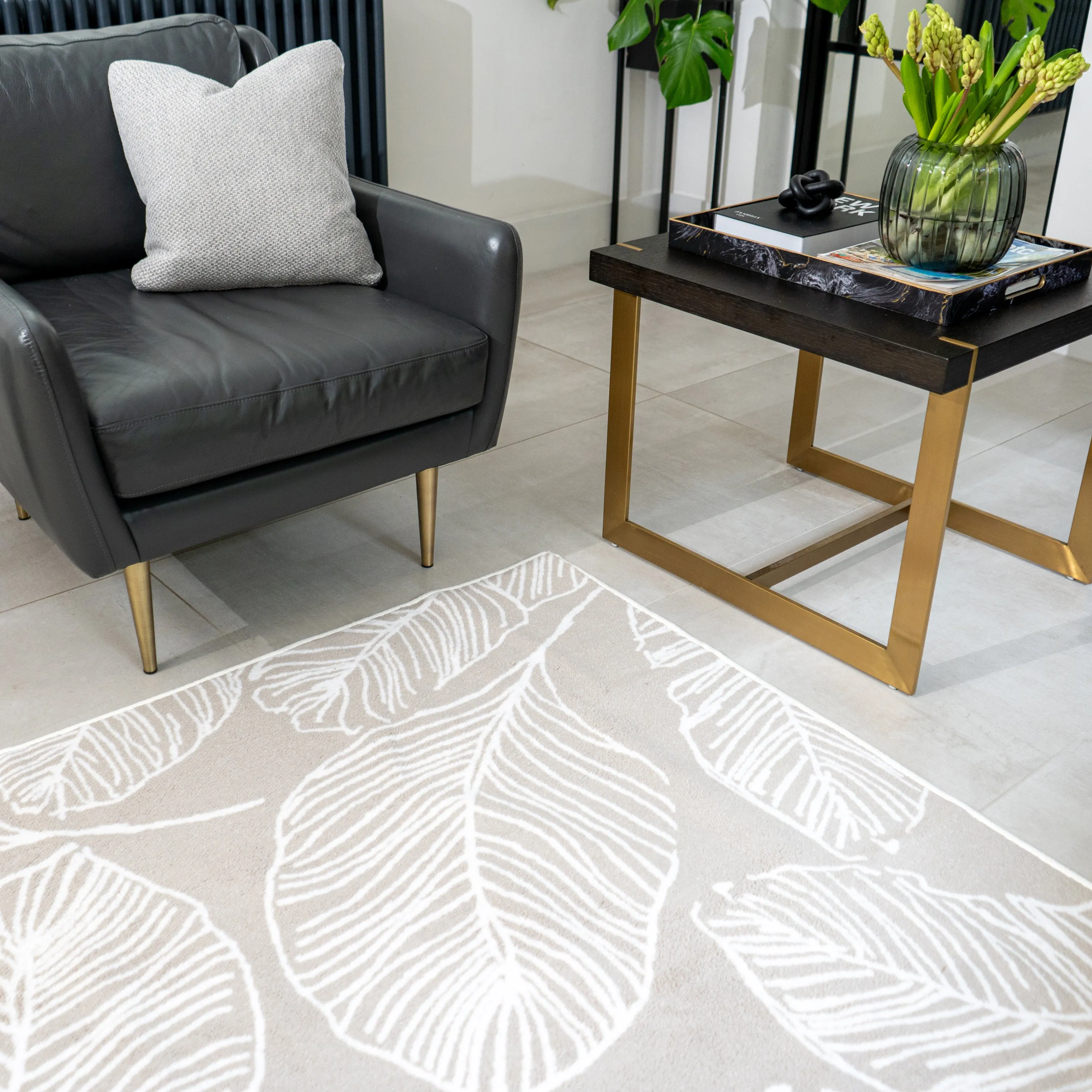 Matteo Washable Rug by Fusion in Natural 120 x 180cm