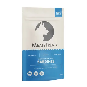 Meaty Treaty Freeze Dried Australian Whole Sardines Cat & Dog Treats 100g