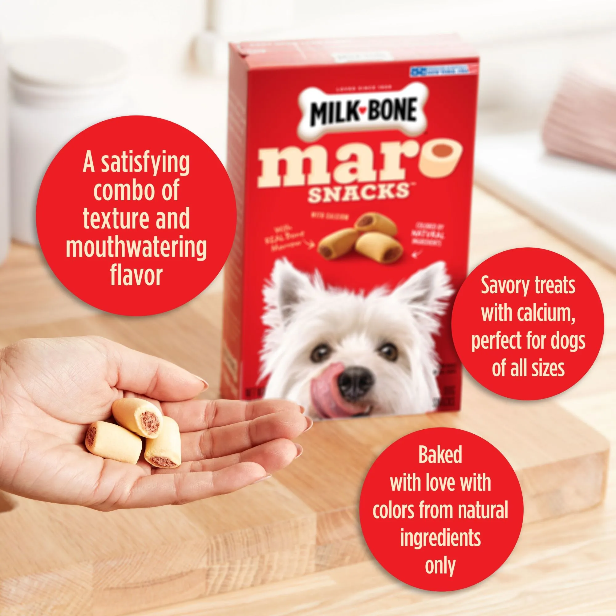 Milk-Bone MaroSnacks Small Dog Treats With Bone Marrow, 15 Ounces