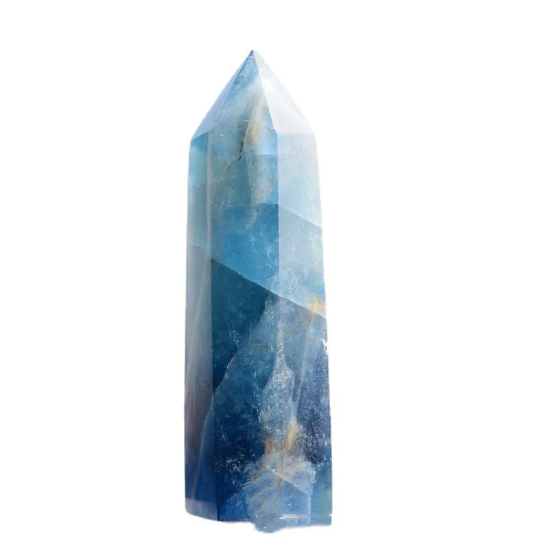 Natural Green Fluorite Single Pointed Column-Obelisk