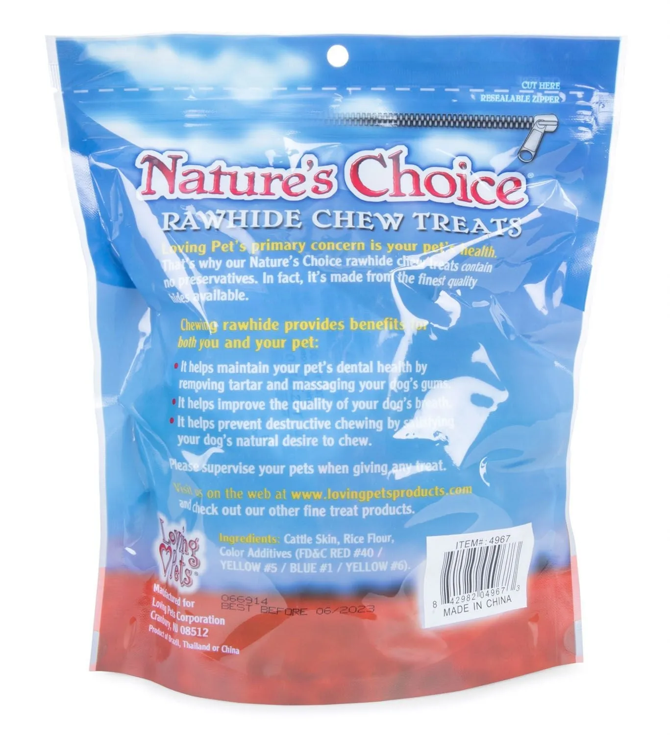 Nature's Choice Natural Rawhide Lollipop, Assorted Colors, 20 pk