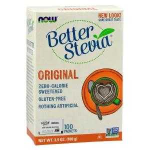 Now Better Stevia Zero-Calorie Sugar Free Sweetener, Pack of 100's