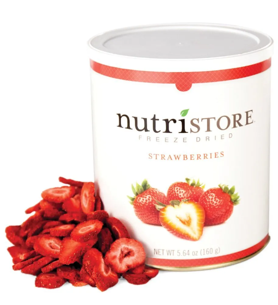 Nutristore Freeze-Dried Strawberries #10 Can - 40 Servings