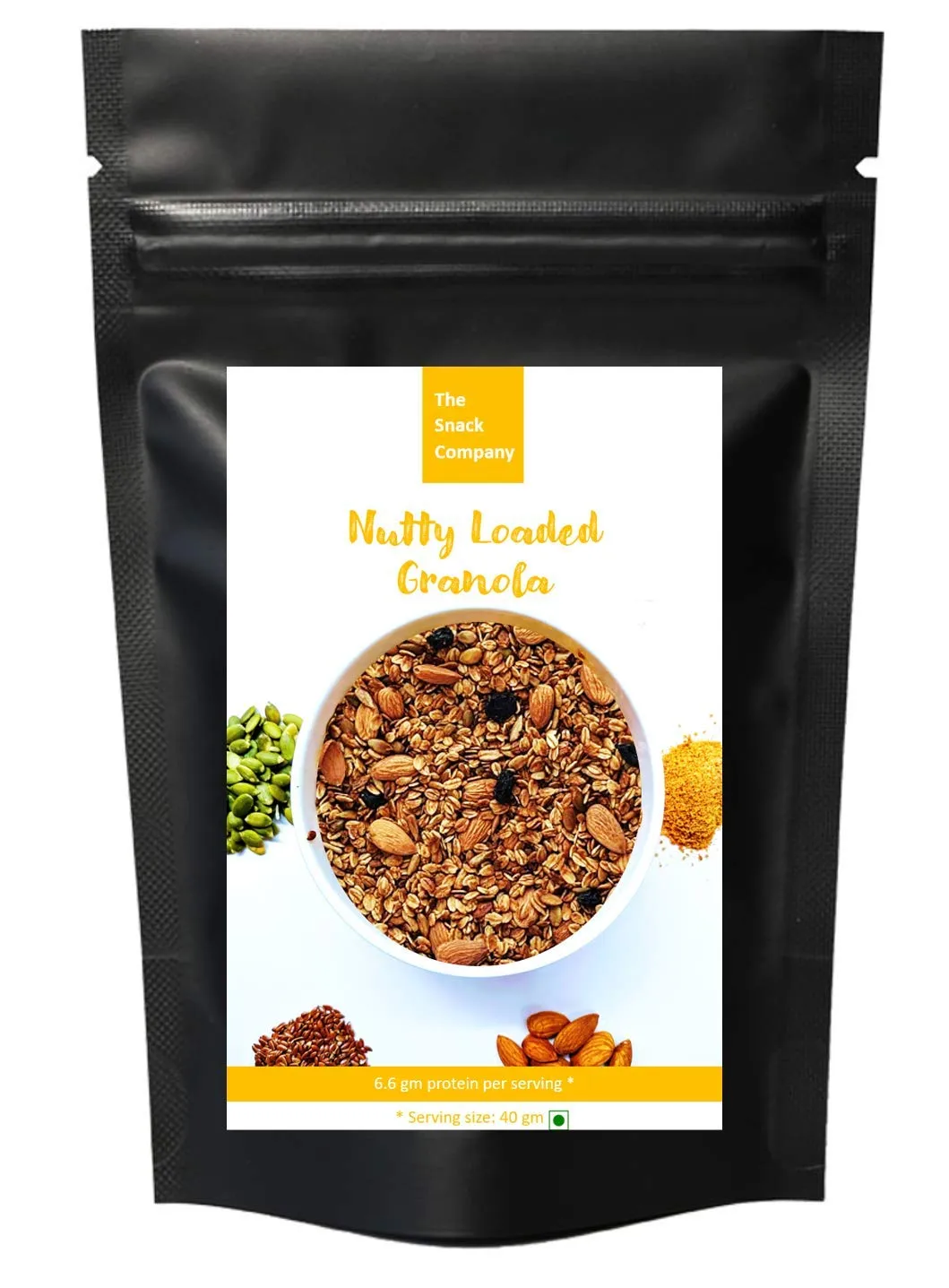 Nutty Loaded Granola - 500 GMS Healthy Breakfast Cereals - The Snack Company - Loaded with 35% Nuts & Seeds - Rich in Anti Oxidants & Protein - No Chemical Preservatives