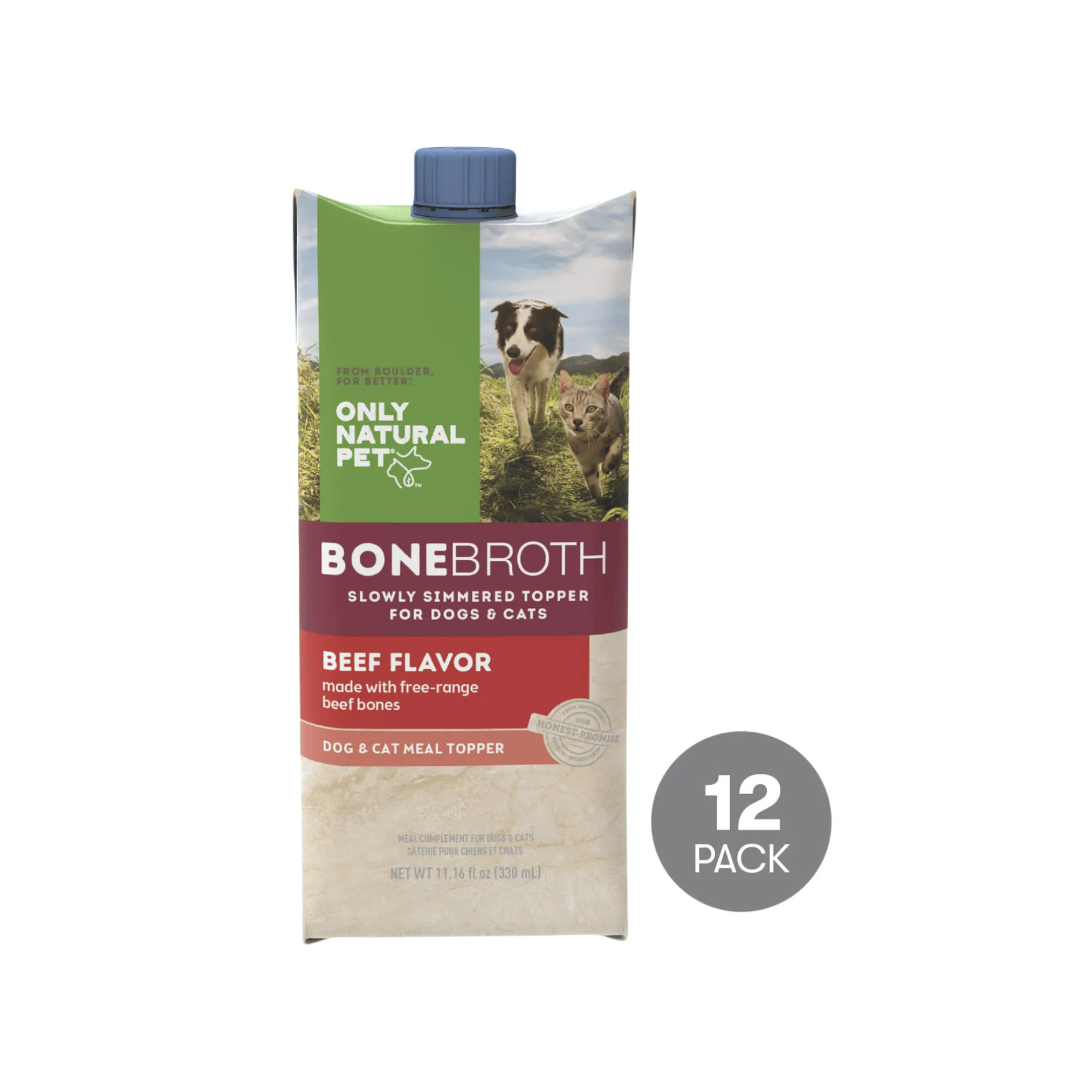 Only Natural Pet Beef Bone Broth for Dogs and Cats Meal Topper