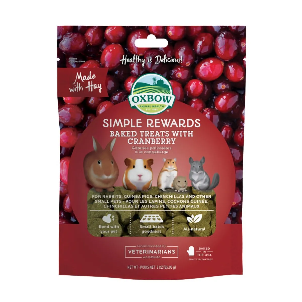 Oxbow Simple Rewards Cranberry Treats 85g