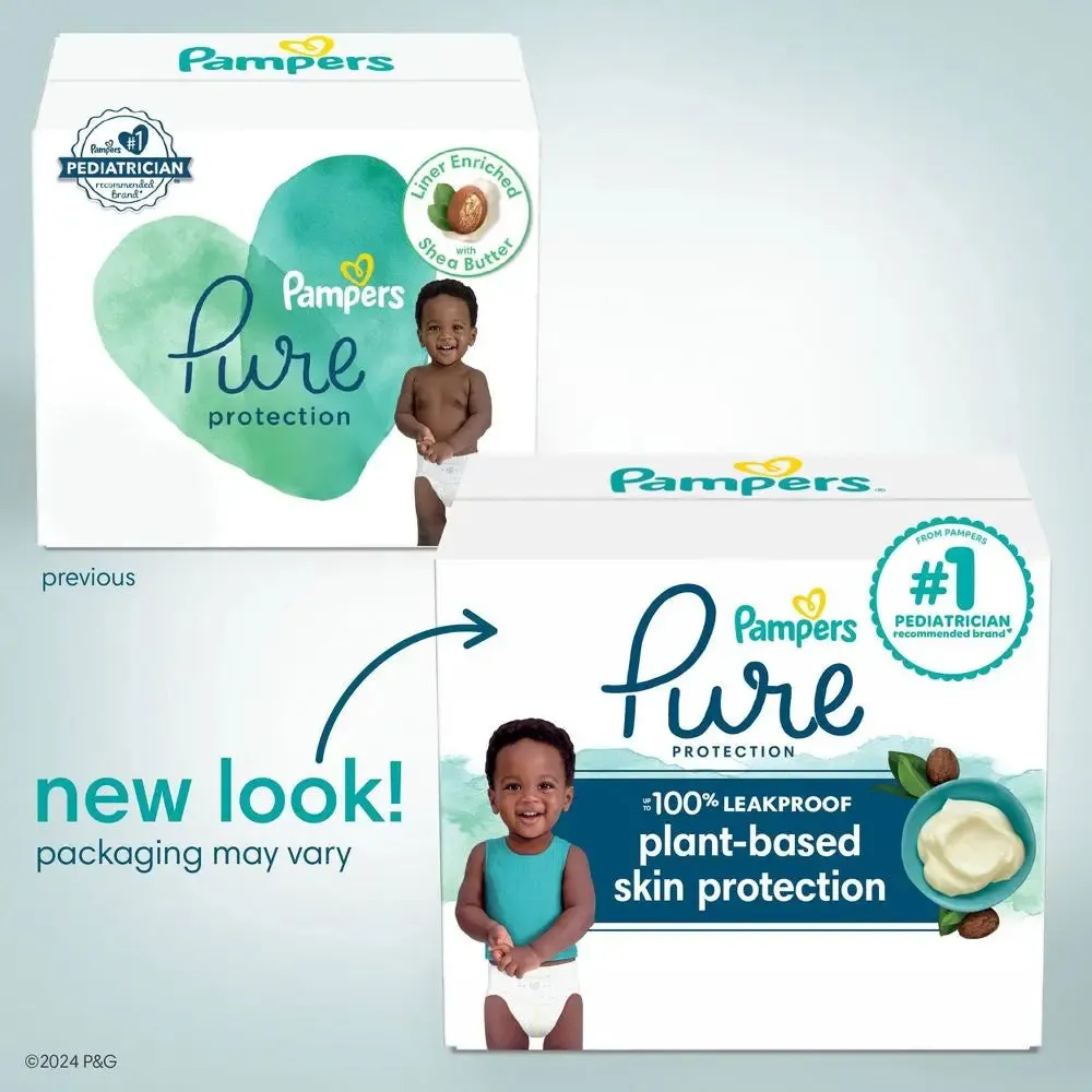 Pampers Pure Protection Diapers Enormous Pack - Size 1 - 132ct