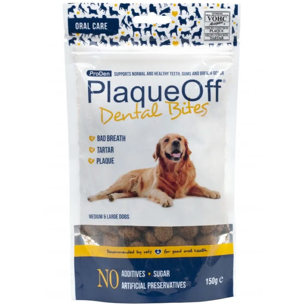 ProDen PlaqueOff Dental Bites Medium & Large Dog Treats 150g