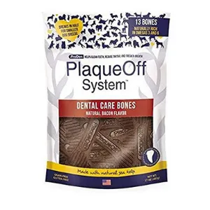 Proden PlaqueOff Dental Care Bones Natural Bacon, 17oz