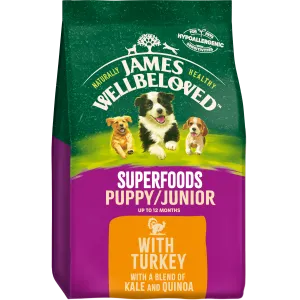 Puppy/Junior Turkey with Kale & Quinoa Dry Dog Superfoods