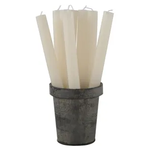 Rustic Dinner Candles - Pack of 5 (Ivory)