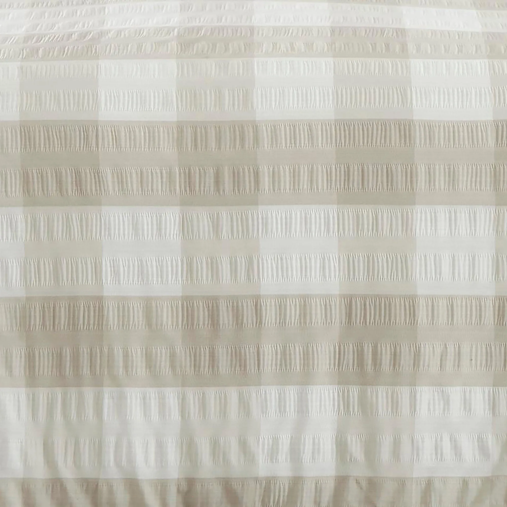 Seersucker Gingham Duvet Cover Set by Fusion in Natural