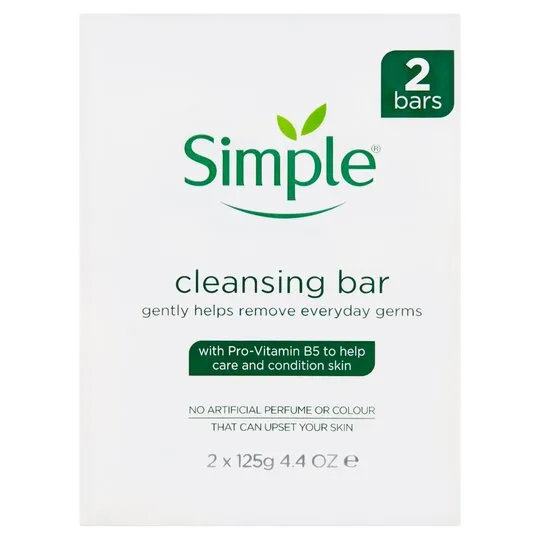 Simple Antibacterial Bar Soap 2X125g (N)