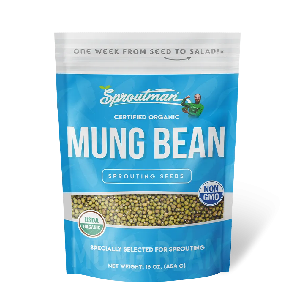 Sproutman Organic Mung Bean Sprouting Seeds (16 oz)