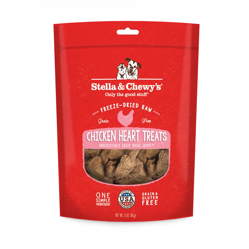 Stella & Chewy's Freeze Dried Raw Chicken Hearts Dog Treats