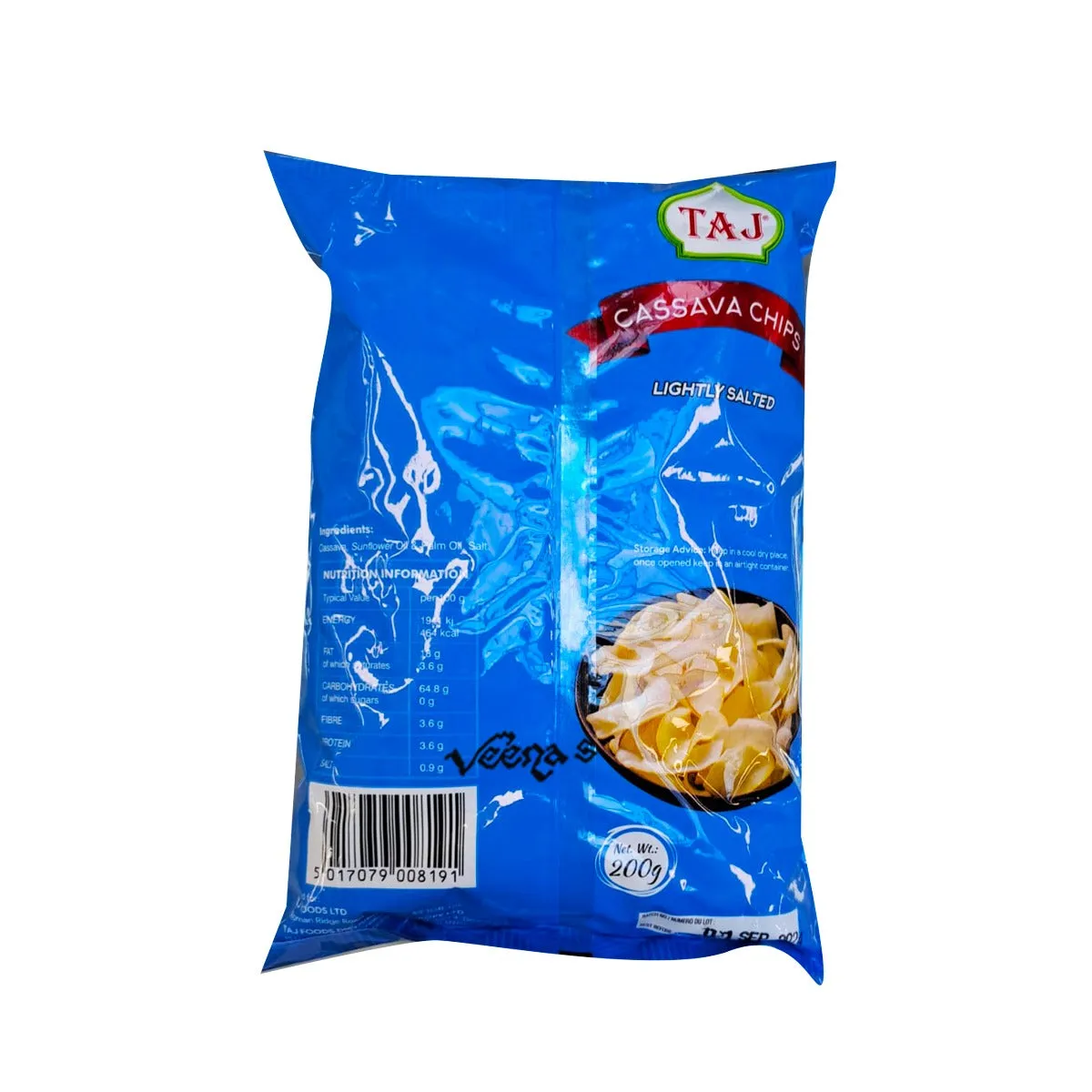 Taj Cassava Chips Lightly Salted 200g