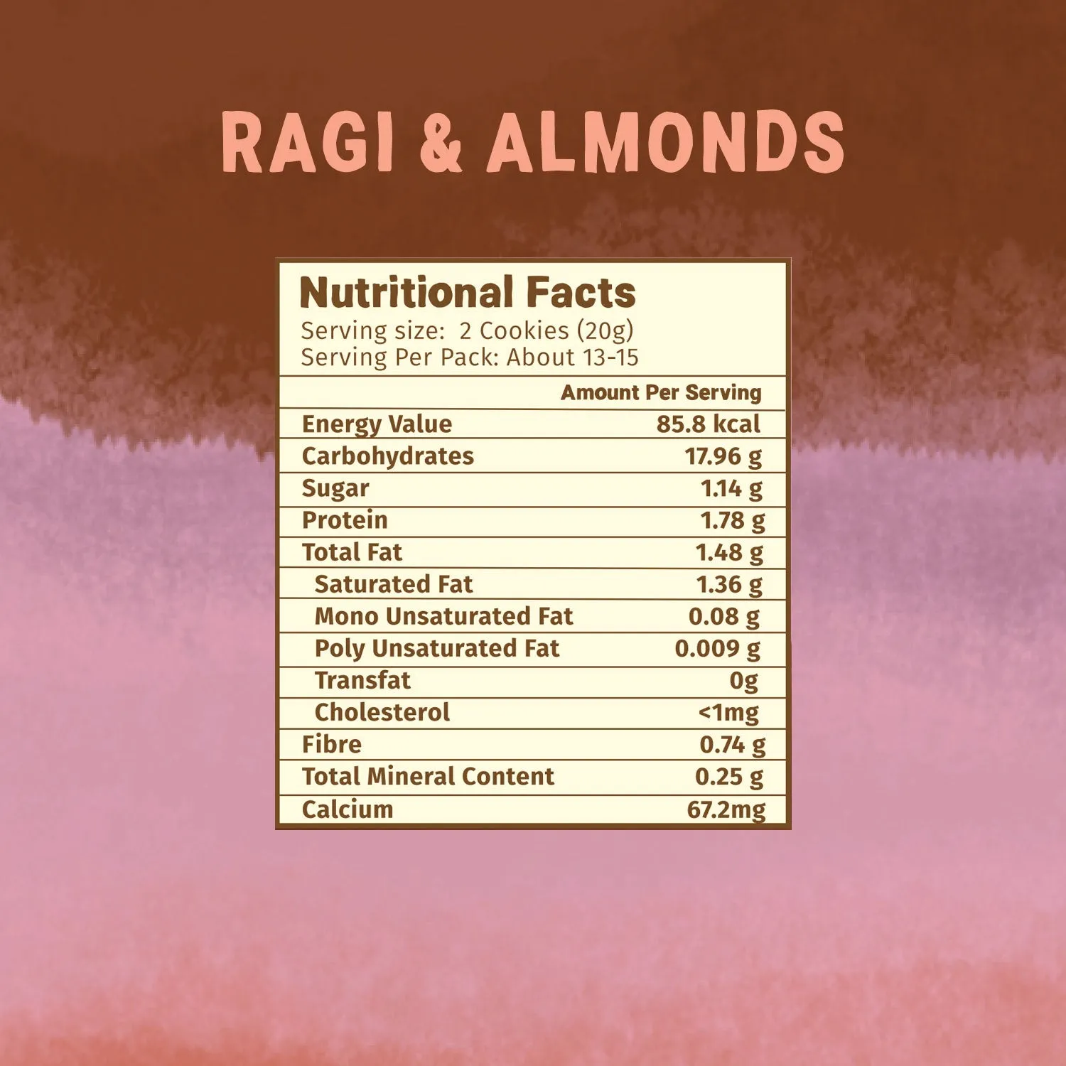 Tots & Moms Ragi & Almond Cookies | Pack of 2 - 150g each