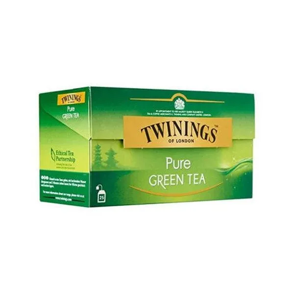 TWININGS OF LONDON PURE GREEN TEA 50GM